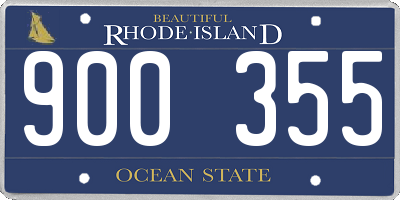 RI license plate 900355