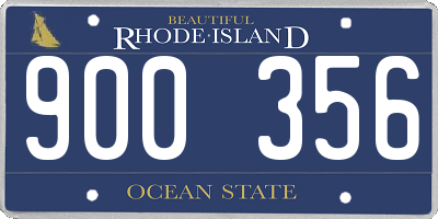RI license plate 900356