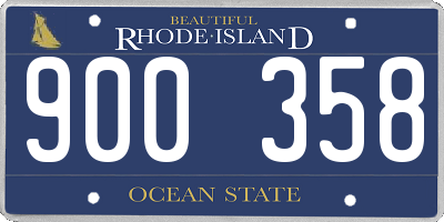 RI license plate 900358