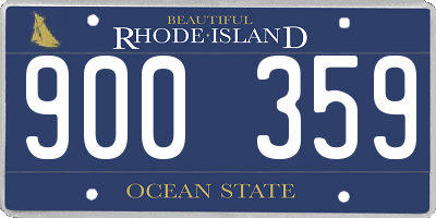 RI license plate 900359