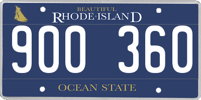 RI license plate 900360