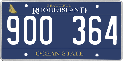 RI license plate 900364