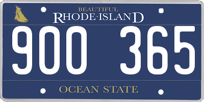 RI license plate 900365