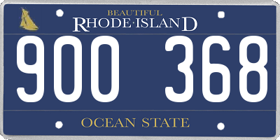 RI license plate 900368