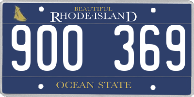 RI license plate 900369