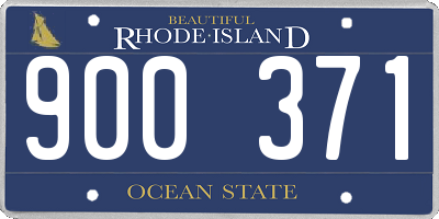 RI license plate 900371