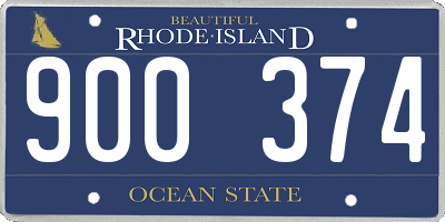 RI license plate 900374