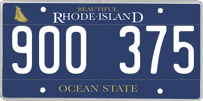 RI license plate 900375