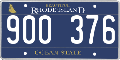 RI license plate 900376