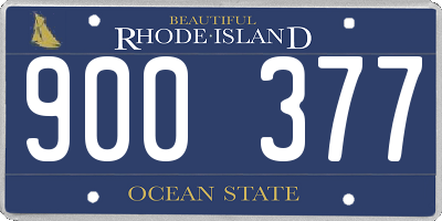 RI license plate 900377