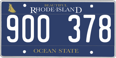 RI license plate 900378