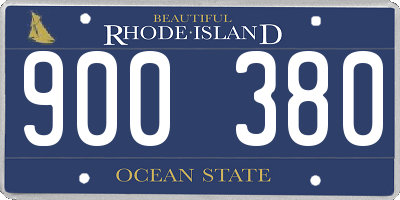 RI license plate 900380