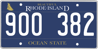 RI license plate 900382