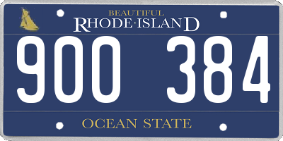 RI license plate 900384