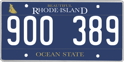 RI license plate 900389