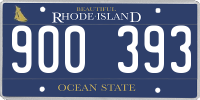RI license plate 900393