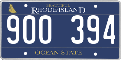 RI license plate 900394