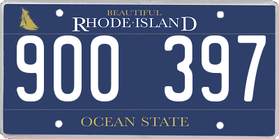 RI license plate 900397