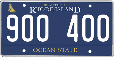 RI license plate 900400