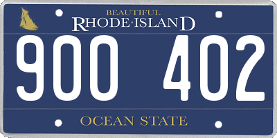RI license plate 900402
