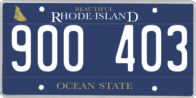 RI license plate 900403