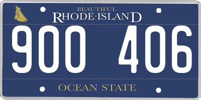 RI license plate 900406