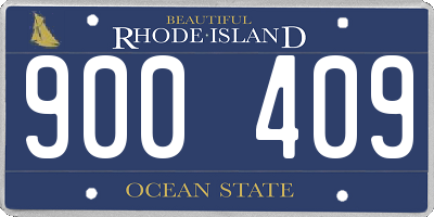 RI license plate 900409