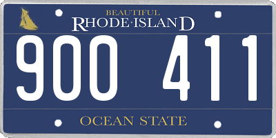 RI license plate 900411