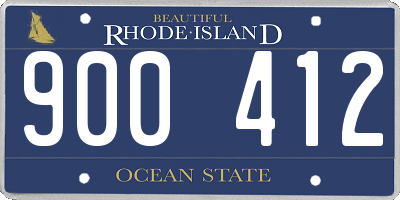 RI license plate 900412