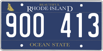 RI license plate 900413