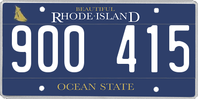 RI license plate 900415