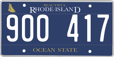 RI license plate 900417