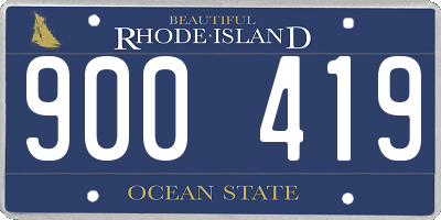 RI license plate 900419