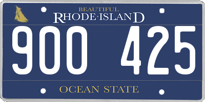 RI license plate 900425