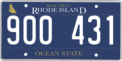 RI license plate 900431