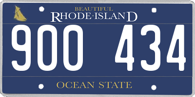 RI license plate 900434