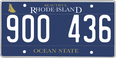 RI license plate 900436