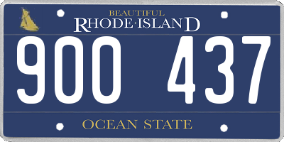 RI license plate 900437