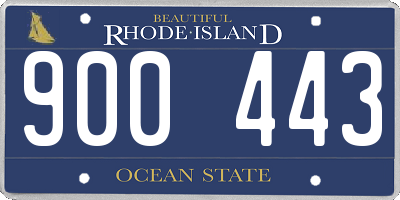 RI license plate 900443