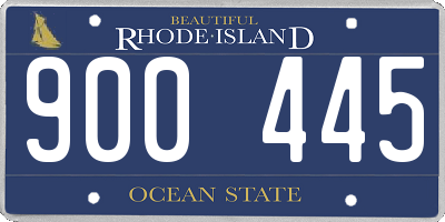 RI license plate 900445