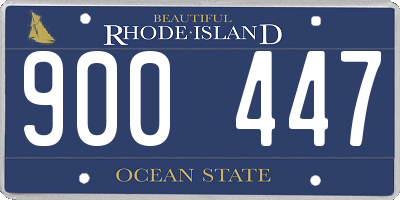 RI license plate 900447