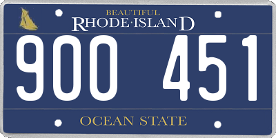 RI license plate 900451