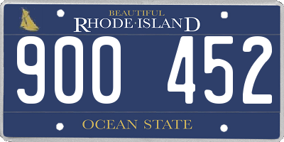 RI license plate 900452