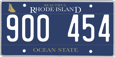 RI license plate 900454