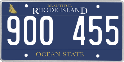 RI license plate 900455