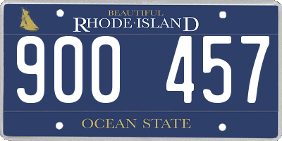 RI license plate 900457