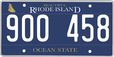 RI license plate 900458