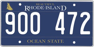 RI license plate 900472