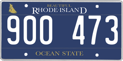 RI license plate 900473