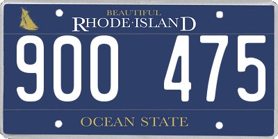RI license plate 900475